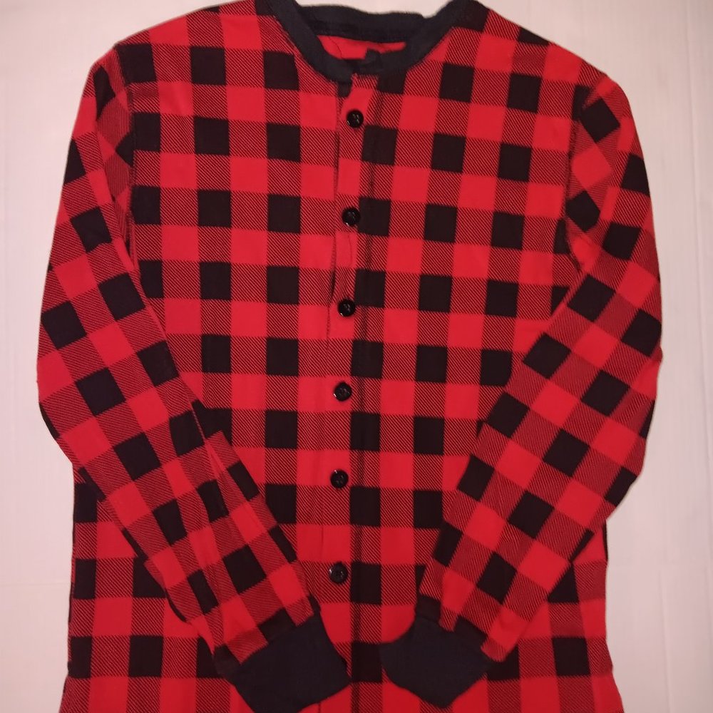 R.M ROSS MICHAELS PLAID STYLE ONESIE PAJAMAS